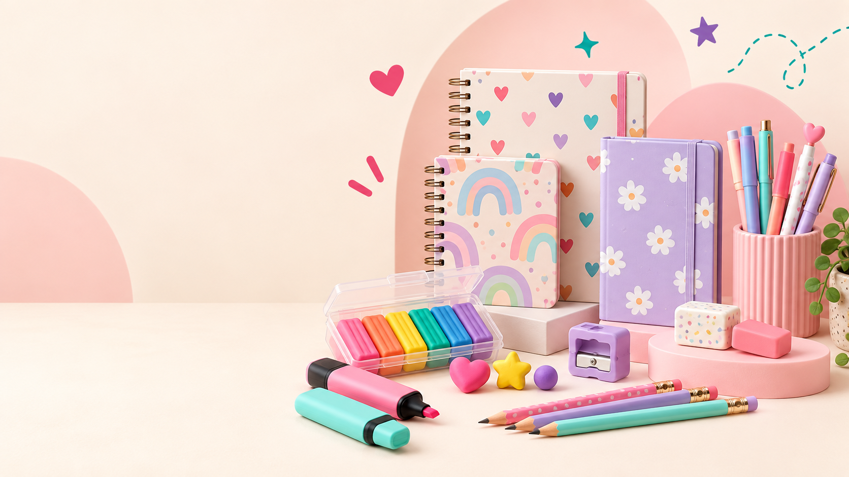 Colourful stationery